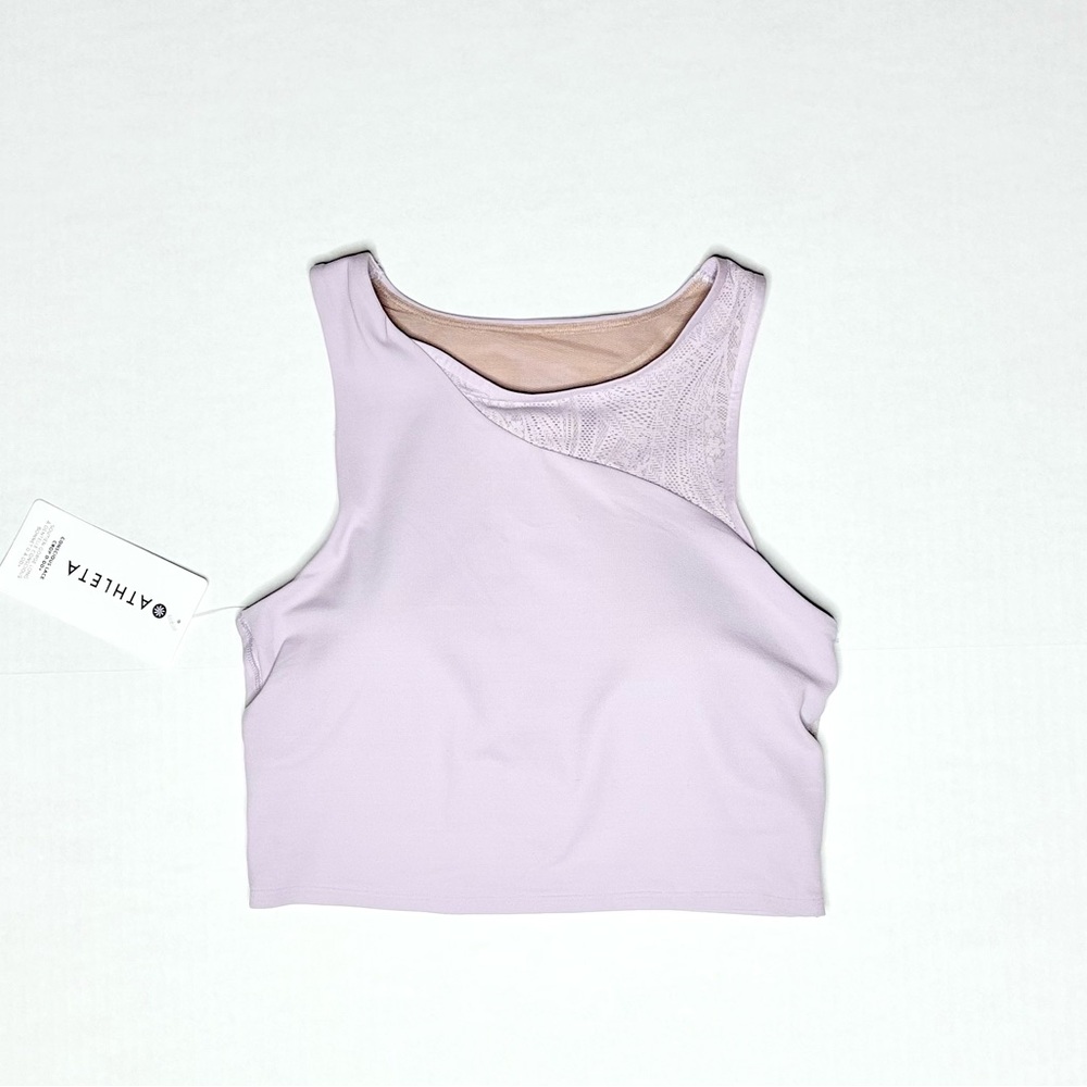 ATHLETA CONCIOUS LACE CROP D-DD+LIGHT IMPACT M COMPRESSION BREATHABLE NEW MP $64